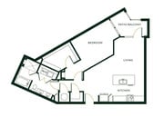 A1V floor plan The Hartley at Blue Hill