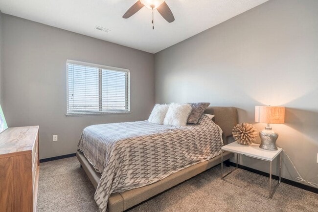 Relax in your cozy bedroom, designed for comfort and restful nights.