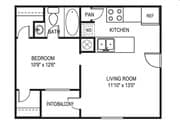 1BR/1BA