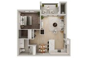 1 bedroom, 1 bathroom - 723 sq. ft.