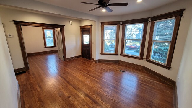 Living room looking into front bedroom/ office - 57 Oxford St Unit Apt A