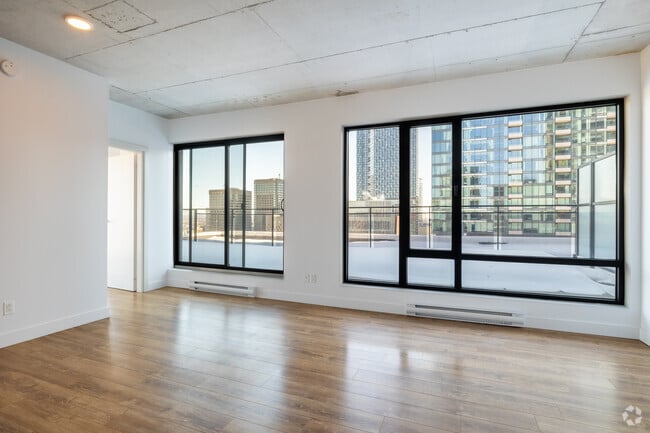 2BR, 1 BA - 813 SF - Living Room - Loxley Quartier des Spectacles