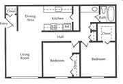 2BR/1BA