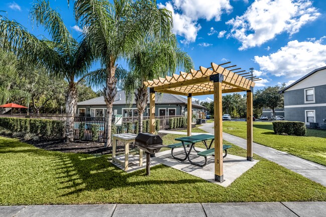 Relax by the pool in our pergola featuring grill and electricty.