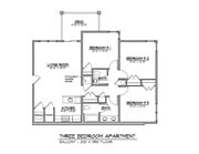 3 Bedroom, 1.5 bath, 2/3rd floor