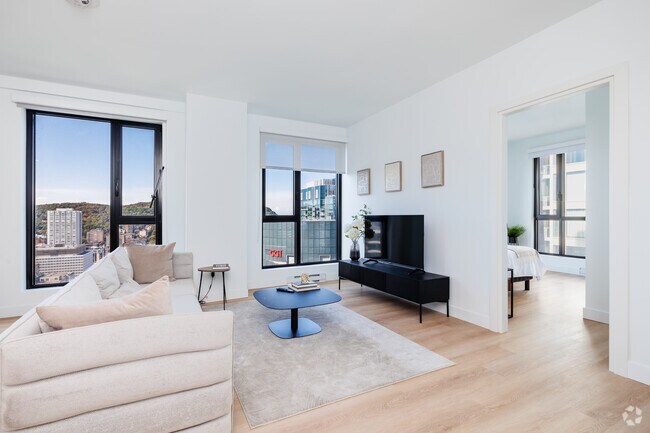 3BR 3BA 1456SF - Living room - Le George Apartments