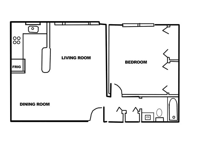 1 Bedroom Layout