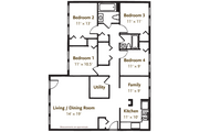 4 Bedroom 2 Bathroom Garden Apartment