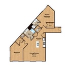 B13 | 2 Bed | 2 Bath floor plan 333 Central