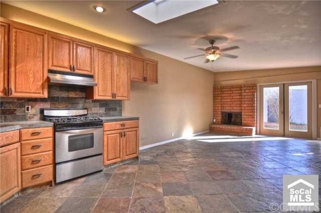 Kitchen with skylight