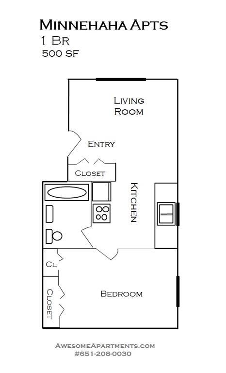 1 Bedroom Floor Plan