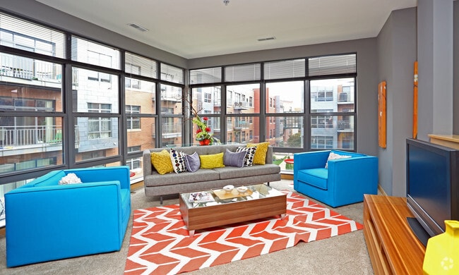 Living Area Boasts Tons of Natural Light - Gaslight & Corcoran Lofts