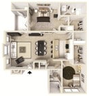 2 BR Traditional layout