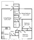 3BR/2BA