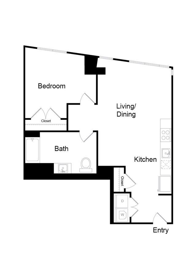 Serenity - A15.1 - 1 Beds - 1 Baths - 716 Sq. ft. - A15.1