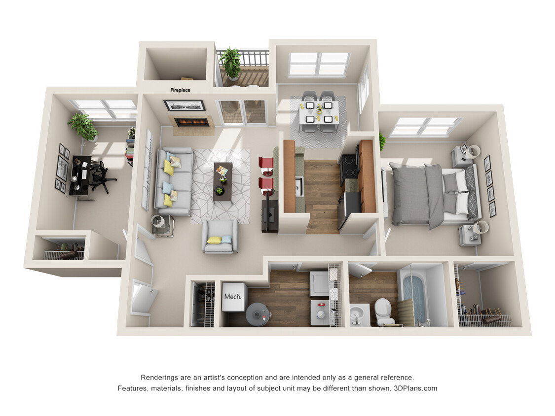 Floor Plan - Chesterfield Cup 1x1
