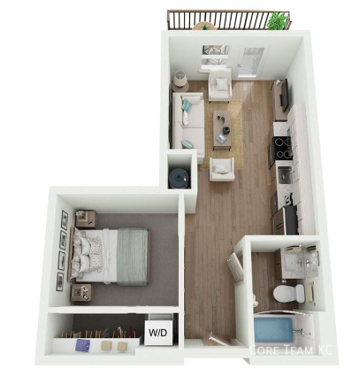 Brand New Spacious Studio in Shawnee - Brand New Spacious Studio in Shawnee Apartment Unit S1