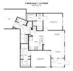 The Hamilton: 1,054 sq. ft., 2 beds, 2.5 baths with an attached garage, screened patio, and plenty of space to live your day your way.