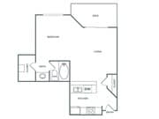 Studio (550 SF)