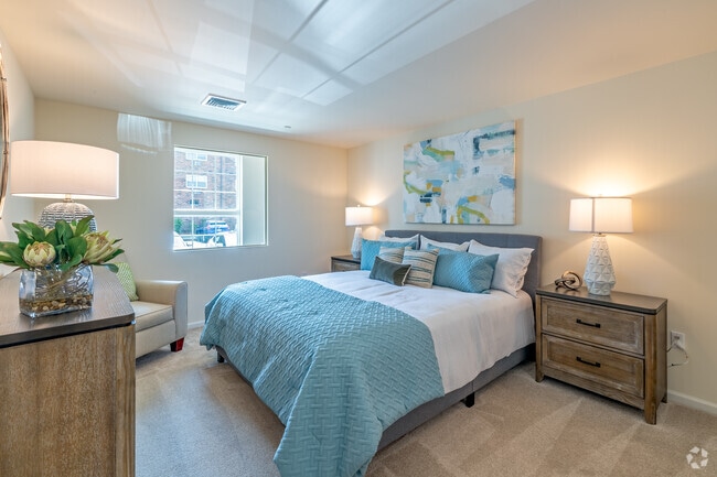 1BD, 1BA - 706 SF - Residence Model W - Bedroom - Gateways at Randolph