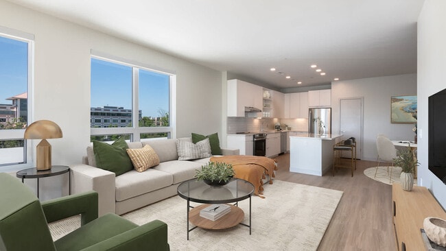 Living Room with Hard Surface Flooring - The Basin