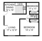 2BR/1BA