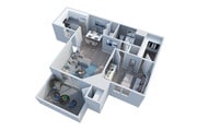 1x1 Floorplan 750 sqft