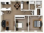 Renovated Oakhaven Two Bedroom One Bath