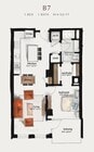 B7 | 1 Bed 1 Bath 814 square feet