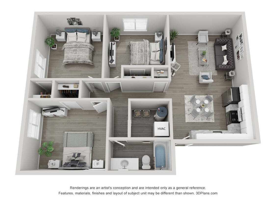 Floor Plan - 3 x 1 New- Call For Availability