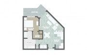 Montgomery floor plan - 1 bed, 1 bath - 713 sf