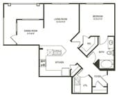 1 Bedroom / 1 Bath / 804 Sq.Ft.