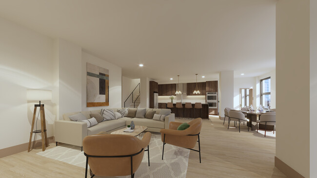 Penthouse Suite: 2Bedroom 2.5 Baths Bi-level, Experience the luxury of this open-concept living space, expertly designed for modern lifestyles. - The Standard Apartments