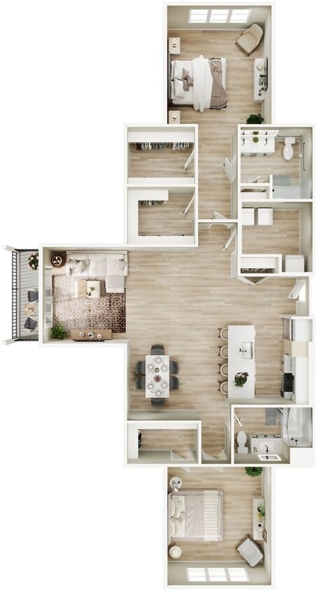 Floor Plan - Two Bedroom (B4)