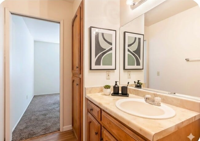 Bathroom staged