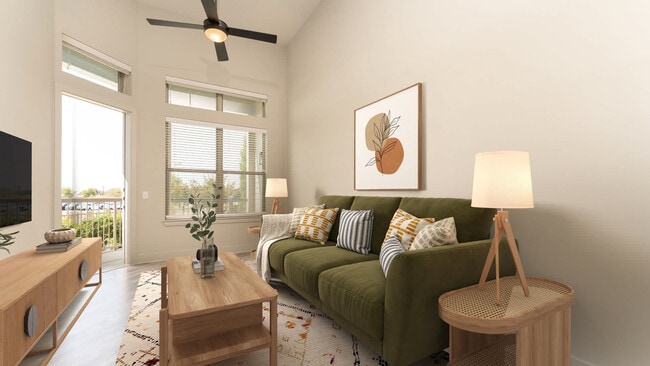 Living Room with Balcony and Hard Surface Flooring