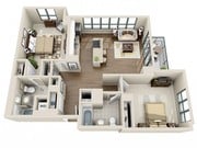 2 Bedroom 2 Bath / 01 02