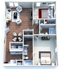 AOA 2 BEDROOM 2 BATH