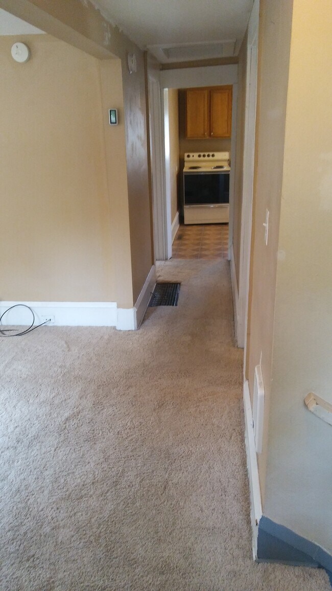 Hallway from living room to kitchen - 114 Walnut St