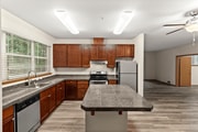 Modern kitchen with stainless steel appliances, generous counter space, and an open layout perfect for everyday living.