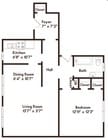 1BR/1BA