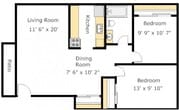 2BR/1BA