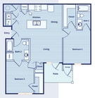 B1 floor plan The Waters at West Village