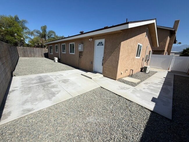 Back door and yard