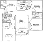 Plano de planta de Trinita-Lanai Apartamentos Trinity Club