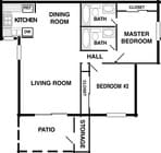 2BR/2BA