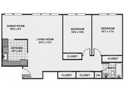 Light Filled 2 br / 1 bath - E Style sq ft 1080-1080