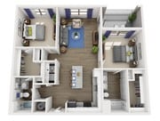 B2 floor plan Republic Flats