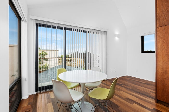Dining area and desk nook with a wrap around patio. - 4638 Del Monte Ave