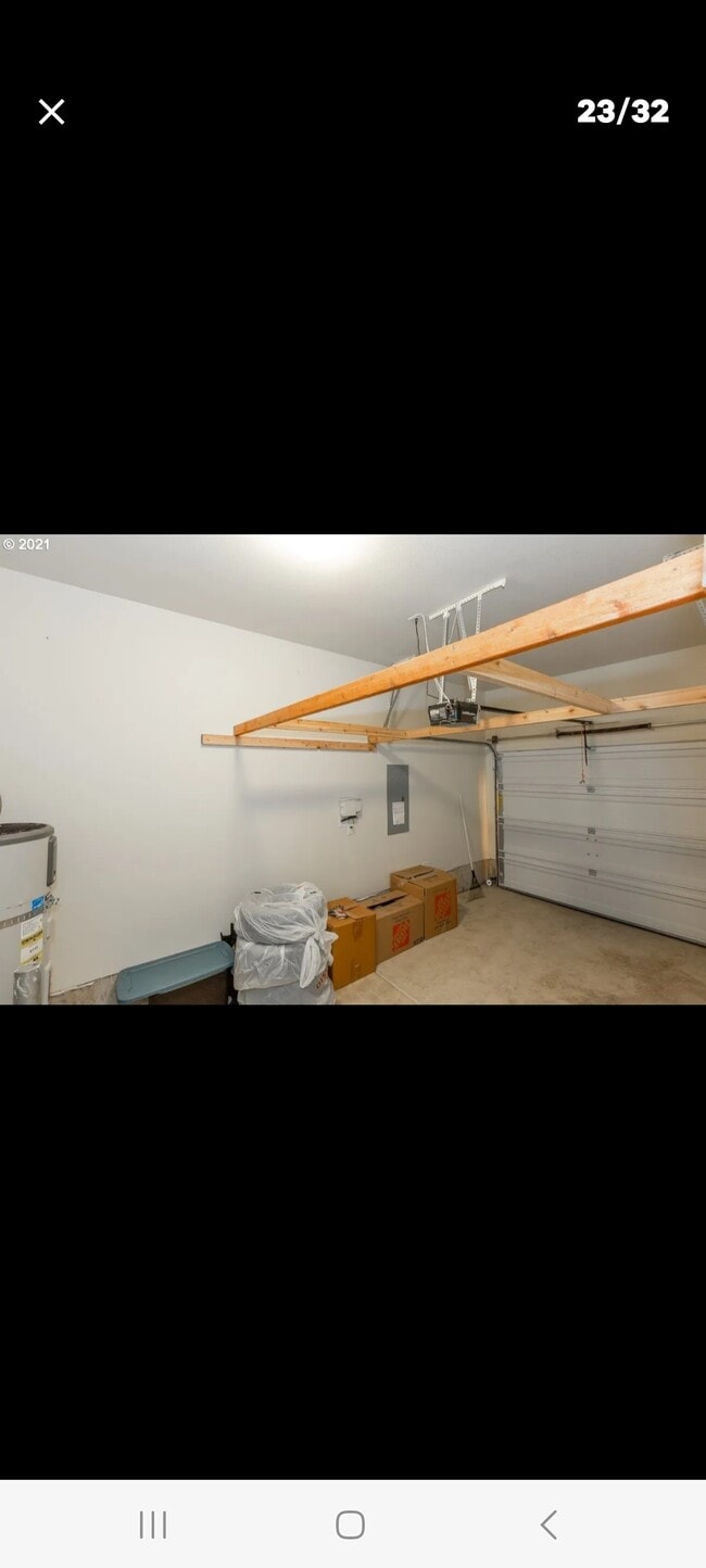 Storage above and shelves in garage - 280 Forest Ln